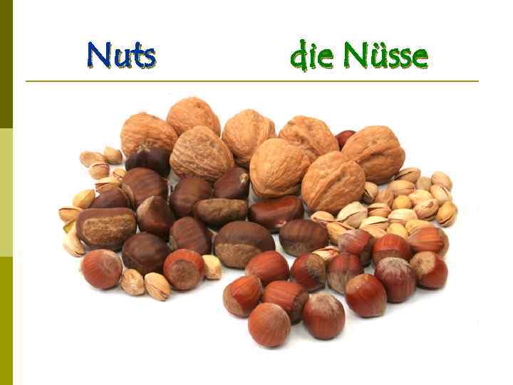 Nuts die Nüsse 