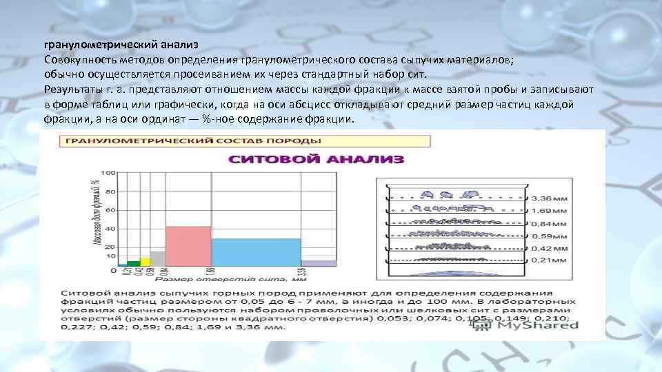 Метод состав. Ситовой гранулометрический анализ. Анализ гранулометрического состава. Методы гранулометрического анализа. Методы определения гранулометрического состава.