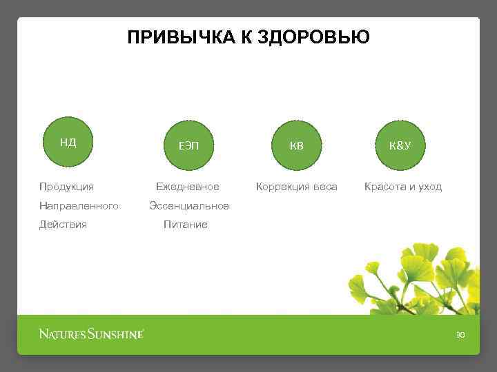 ПРИВЫЧКА К ЗДОРОВЬЮ НД ЕЭП КВ К&У Продукция Ежедневное Коррекция веса Красота и уход