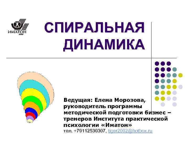 Спиральная динамика презентация