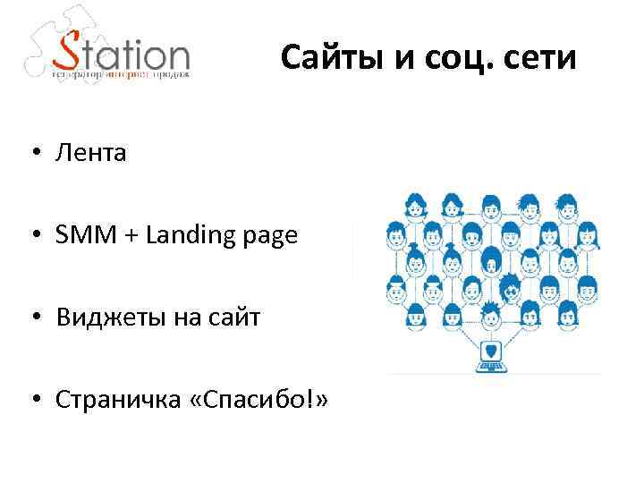 Сайты и соц. сети • Лента • SMM + Landing page • Виджеты на