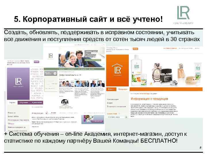 5. Корпоративный сайт и всё учтено! Создать, обновлять, поддерживать в исправном состоянии, учитывать все