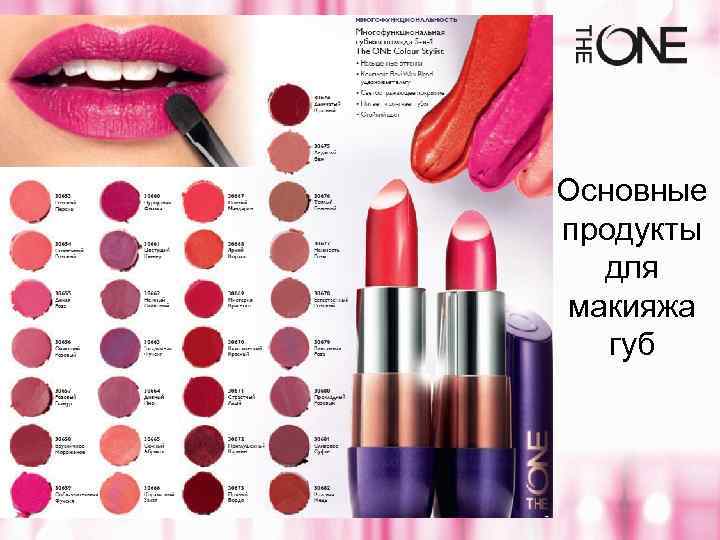 Основные продукты для макияжа губ 