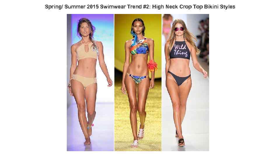 Spring/ Summer 2015 Swimwear Trend #2: High Neck Crop Top Bikini Styles 