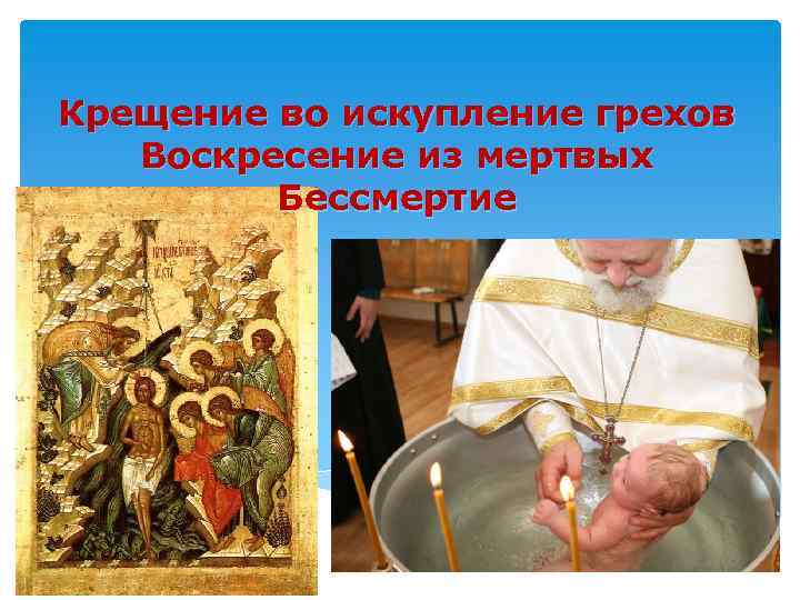 Крещение во искупление грехов Воскресение из мертвых Бессмертие 