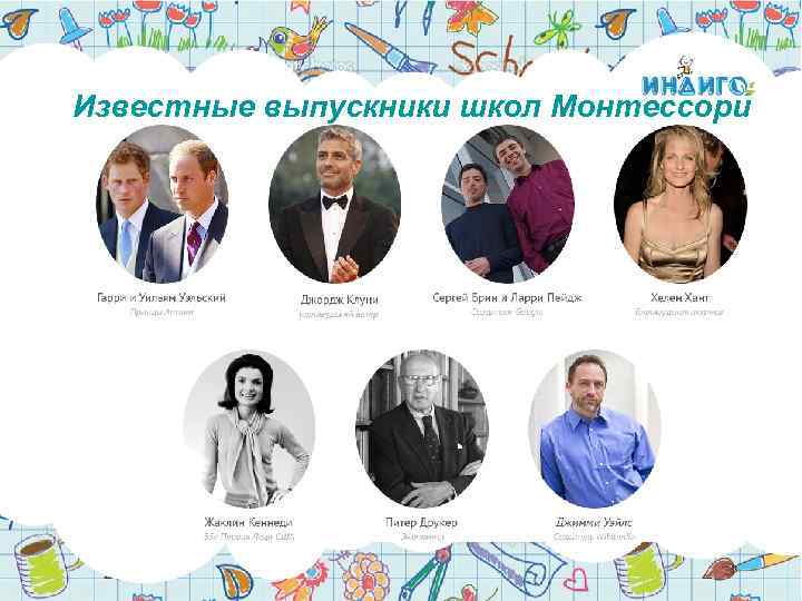 Известные выпускники школ Монтессори 