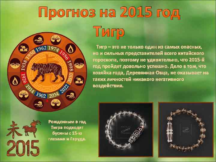 Прогноз на 2015 год Тигр – это не только один из самых опасных, но