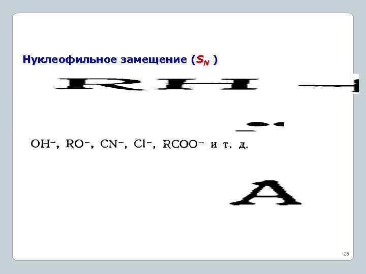 Нуклеофильное замещение (SN ) 28 