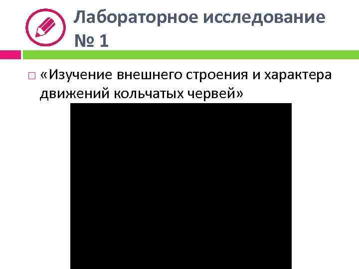 Лабораторное исследование № 1 «Изучение внешнего строения и характера движений кольчатых червей» 