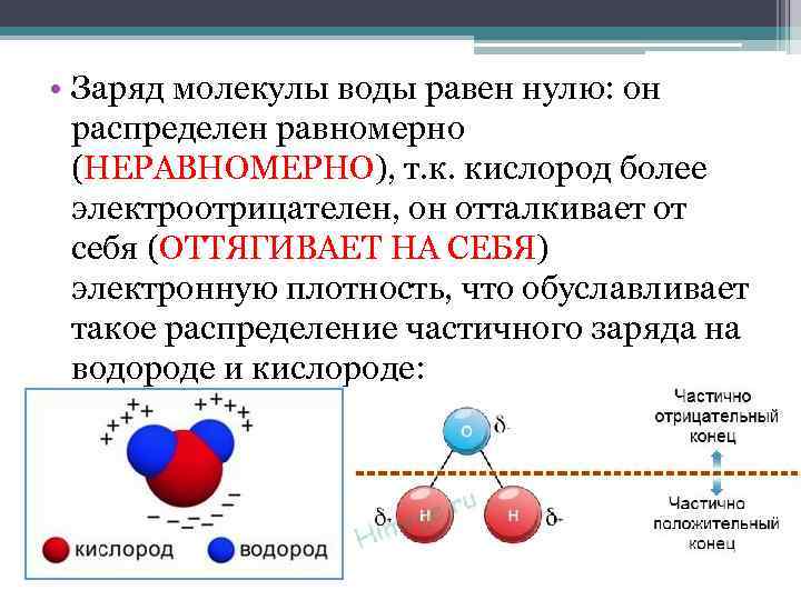 Заряд молекулы