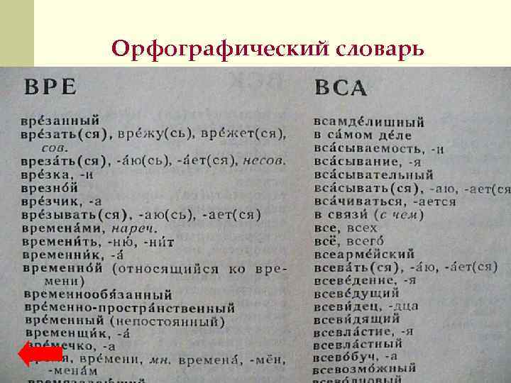 Орфографический словарь 