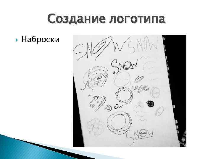 Создание логотипа Наброски 