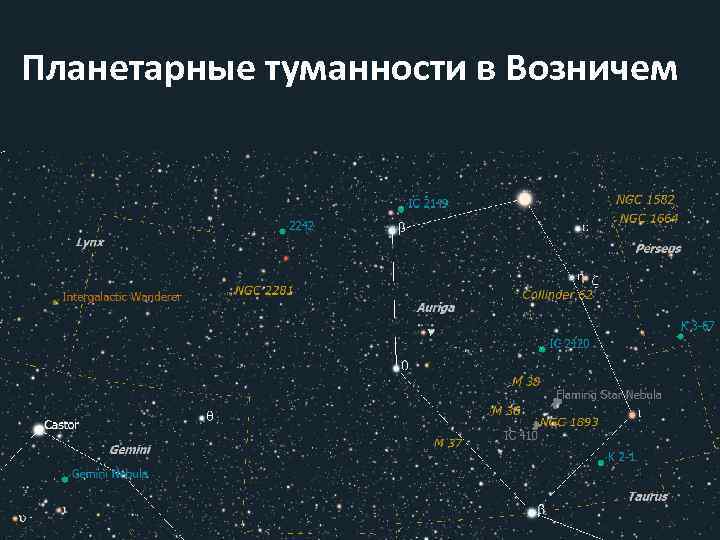 Возничий созвездие схема с названиями звезд