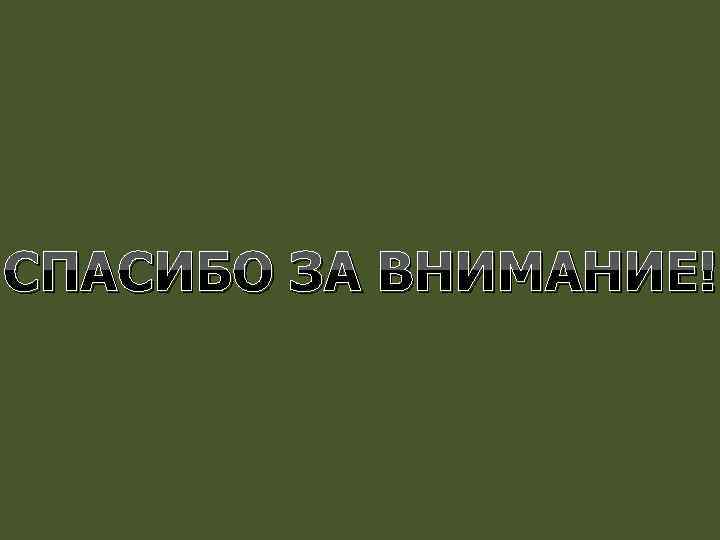 СПАСИБО ЗА ВНИМАНИЕ! 