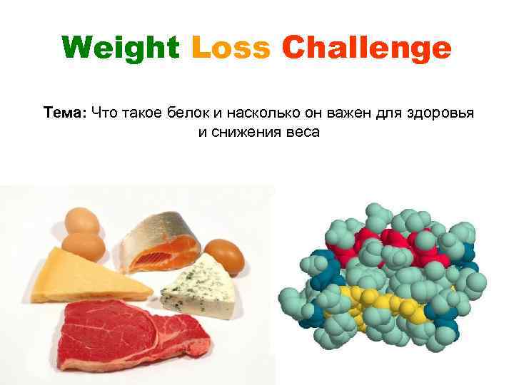 Weight Loss Challenge Тема: Что такое белок и насколько он важен для здоровья и