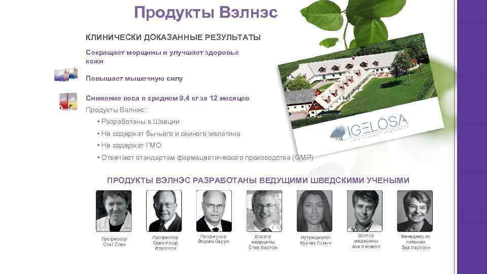 Продукты Вэлнэс КЛИНИЧЕСКИ ДОКАЗАННЫЕ РЕЗУЛЬТАТЫ Сокращает морщины и улучшает здоровье кожи Повышает мышечную силу