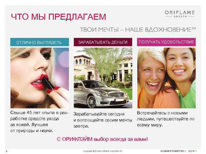 ЧТО МЫ ПРЕДЛАГАЕМ ОТЛИЧНО ВЫГЛЯДЕТЬ Свыше 45 лет опыта в разработке средств ухода за