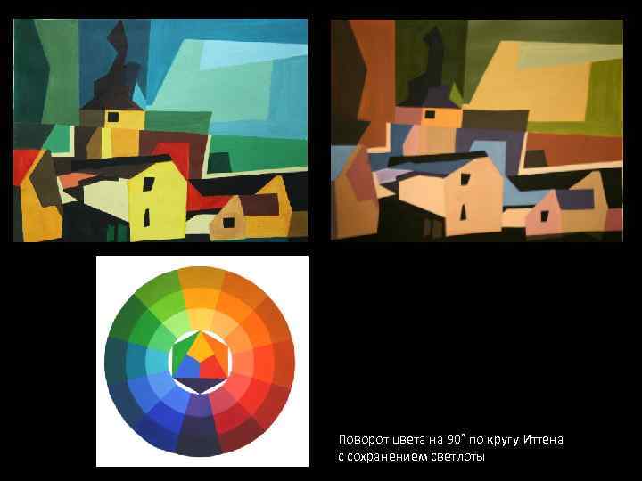 Поворот цвета на 90˚ по кругу Иттена с сохранением светлоты 