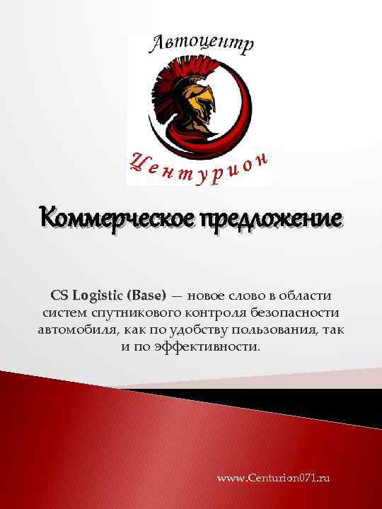 Коммерческое предложение CS Logistic (Base) — новое слово в области систем спутникового контроля безопасности