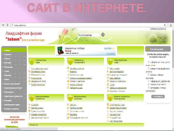 САЙТ В ИНТЕРНЕТЕ. 