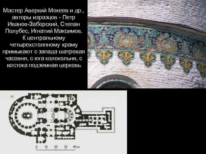 Мастер Аверкий Мокеев и др. , авторы изразцов - Петр Иванов-Заборский, Степан Полубес, Игнатий