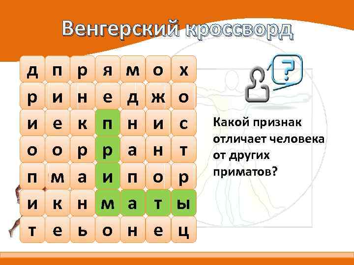 Венгерский кроссворд д р и о п и т п и е о м