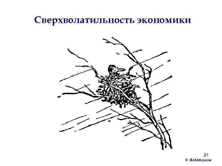 Сверхволатильность экономики 21 © Я. М. Миркин 
