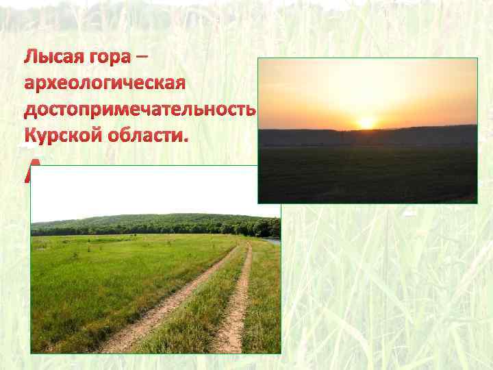 Лысая гора – археологическая достопримечательность Курской области. 