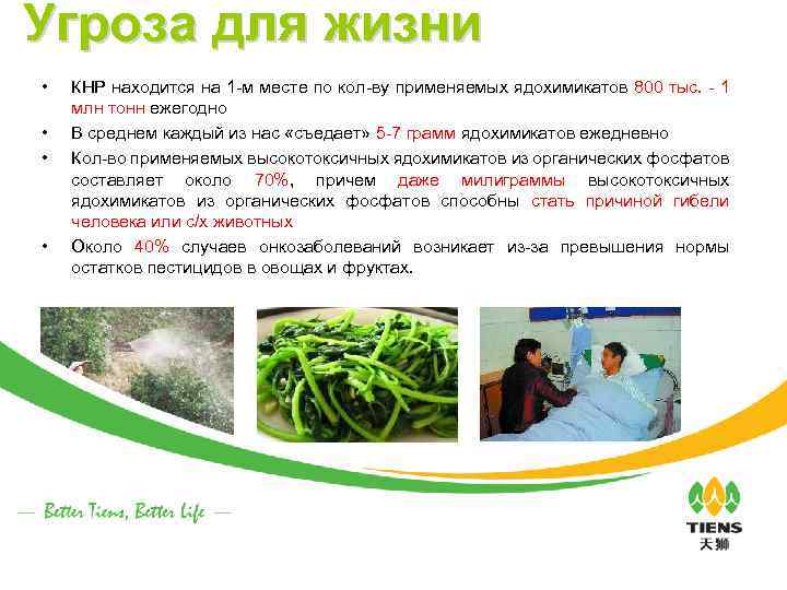 Угроза для жизни • • КНР находится на 1 -м месте по кол-ву применяемых
