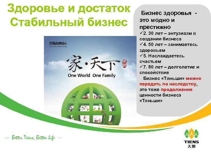 Здоровье и достаток Стабильный бизнес Бизнес здоровья - это модно и престижно ü 2.