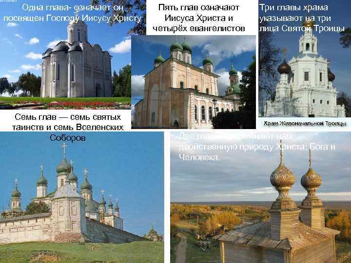 Одна глава- означает он посвящен Господу Иисусу Христу Семь глав — семь святых таинств