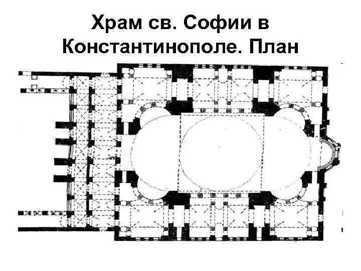 Храм св. Софии в Константинополе. План 