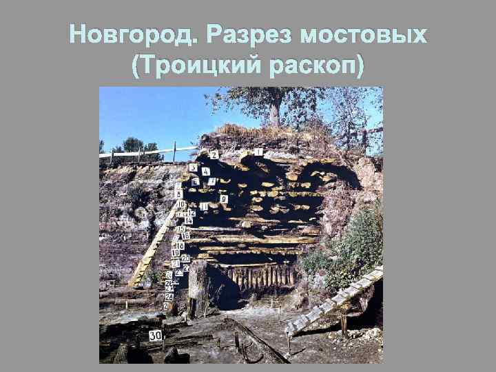 Новгород. Разрез мостовых (Троицкий раскоп) 