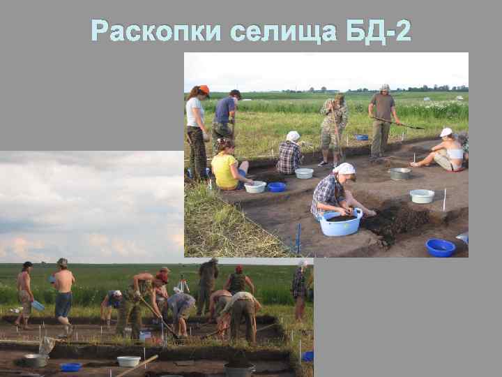 Раскопки селища БД-2 