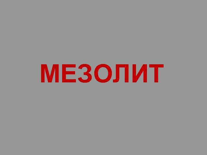 МЕЗОЛИТ 