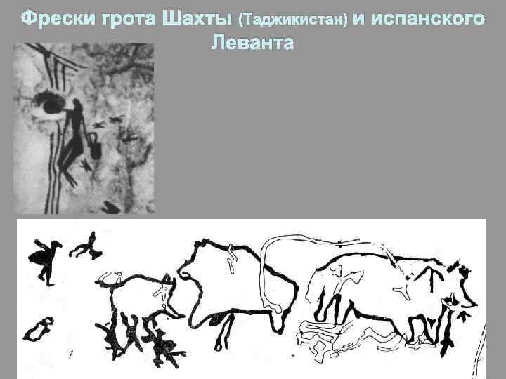 Фрески грота Шахты (Таджикистан) и испанского Леванта 