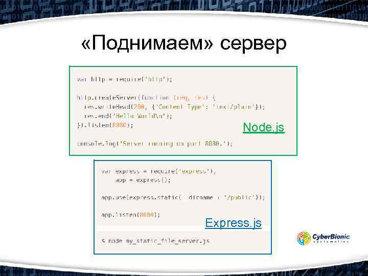  «Поднимаем» сервер Node. js Express. js 