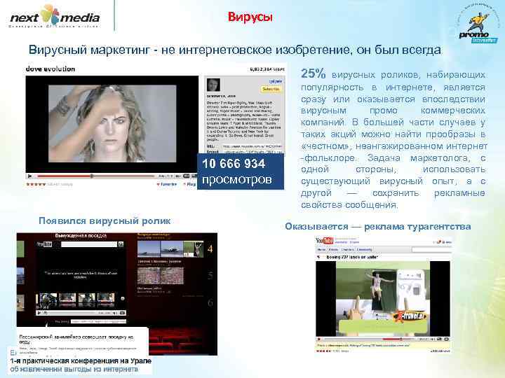 Вирусы Вирусный маркетинг - не интернетовское изобретение, он был всегда 25% 10 666 934