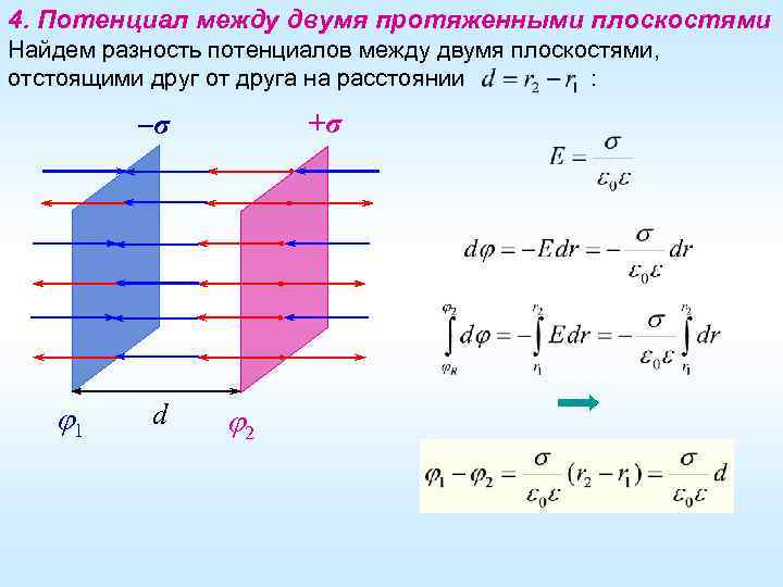 Расстояние между двумя плоскостями формула. Разность потенциалов между плоскостями. Потенциалы между двумя плоскостями. Разность потенциалов между двумя. Потенциал электрического поля плоскости.