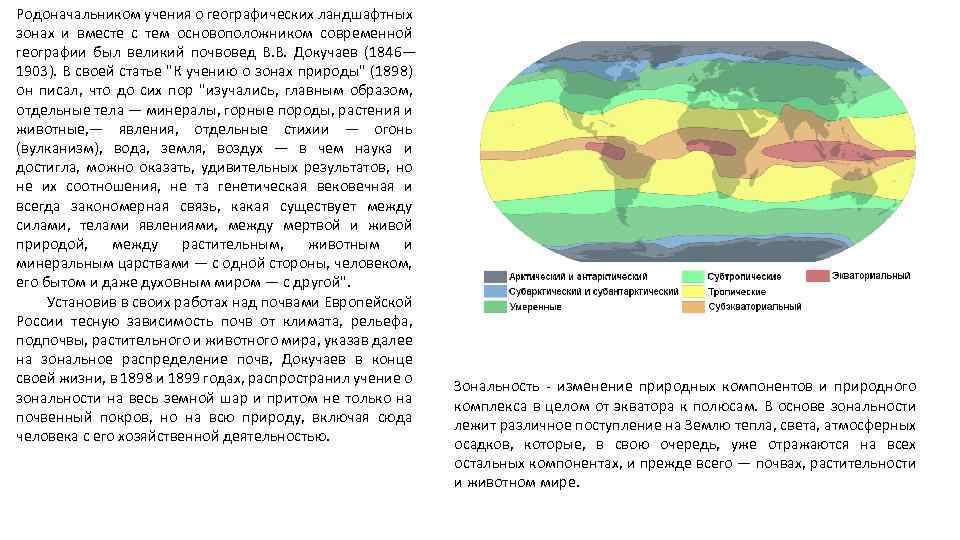Родоначальником учения о географических ландшафтных зонах и вместе с тем основоположником современной географии был