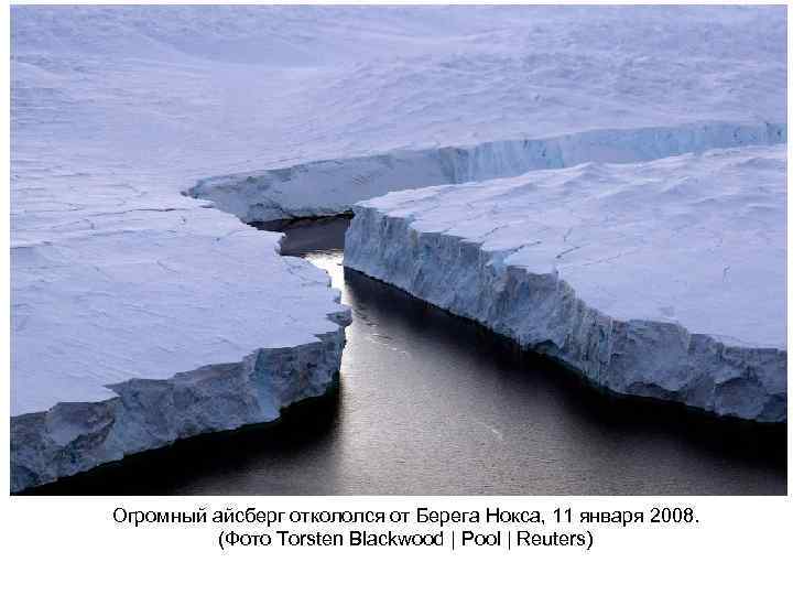 Огромный айсберг откололся от Берега Нокса, 11 января 2008. (Фото Torsten Blackwood | Pool