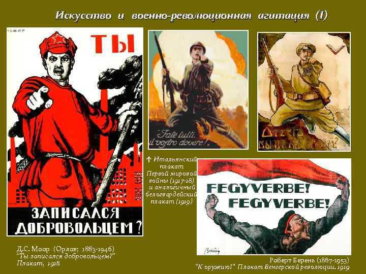 Искусство и военно-революционная агитация (I) ↑ Итальянский плакат Первой мировой войны (1917 18) и