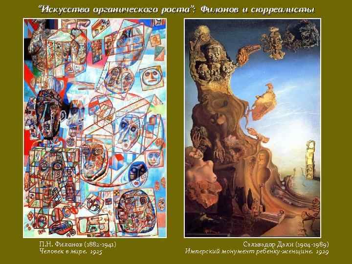 “Искусство органического роста”: Филонов и сюрреалисты П. Н. Филонов (1882 -1941) Человек в мире.