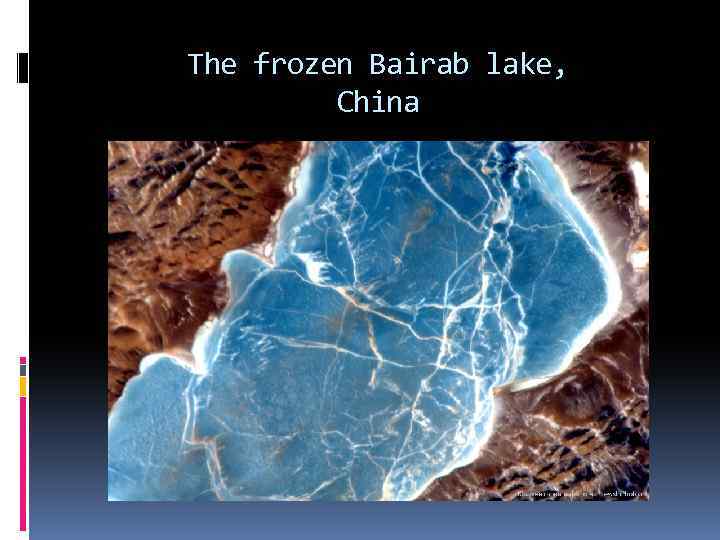 The frozen Bairab lake, China 