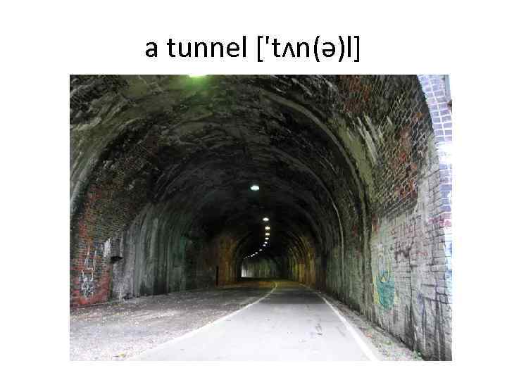 a tunnel ['tʌn(ə)l] 