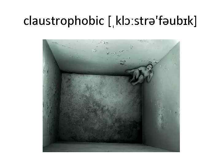 claustrophobic [ˌklɔːstrə'fəubɪk] 