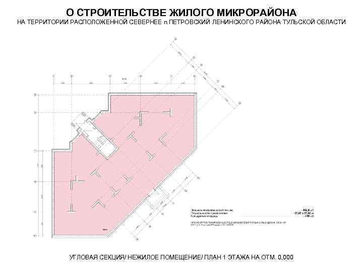 О СТРОИТЕЛЬСТВЕ ЖИЛОГО МИКРОРАЙОНА НА ТЕРРИТОРИИ РАСПОЛОЖЕННОЙ СЕВЕРНЕЕ п. ПЕТРОВСКИЙ ЛЕНИНСКОГО РАЙОНА ТУЛЬСКОЙ ОБЛАСТИ