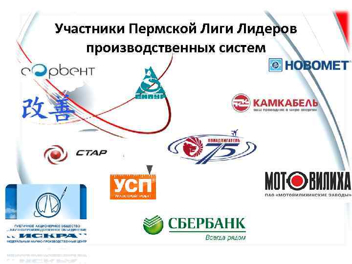 Участники Пермской Лиги Лидеров производственных систем 