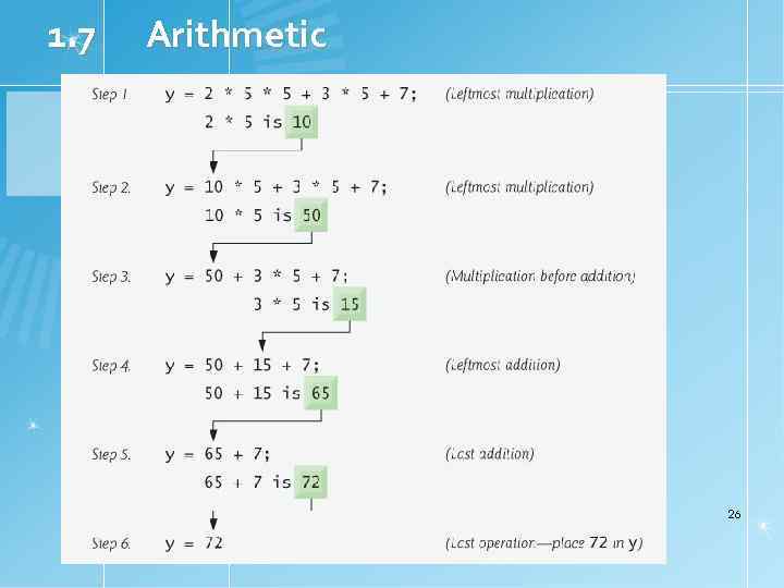 1. 7 Arithmetic 26 