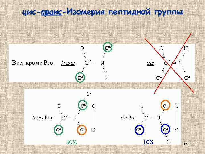 цис-транс-Изомерия пептидной группы 90% 15 